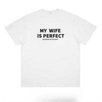2026 My Wife Is Perfect Vintage Graphic Tee Black Text White Tshirt Marriage Humor Couple Top Funny Gift Shirt Streetwear Style 4XL white