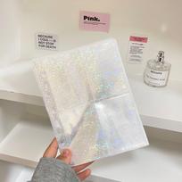 A5  Sliver PU DIY Binder Notebook Cover Diary Agenda Planning Paper Cover School Stationery white
