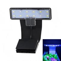 Itin plonas LED akvariumo šviestuvas, tvirtinamas spaustuku, su 3 spalvų režimais, visos spektro ryški lempa B gray