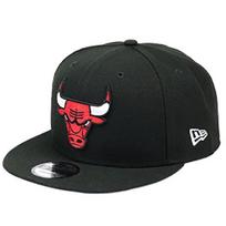 New Era 9FIFTY Chicago Bulls Snapback Black x Cap, Red, Men's [Used] black