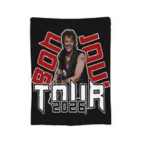 Bons Jovis Rock Band Blanket Cover Fleece Super Warm Throw Blanket for Bed Bed Rug 75x100cm (30x40inch)