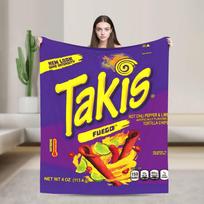 Vibrant T-Takis Chili Plush Blankets Students  Flannel Throw Blanket For Outdoor Warm Soft Design Bedspread Birthday Present 80cmx120cm