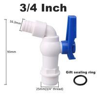Leak-Proof IBC Tank Tap Adapter Valve Plastic IBC Container Faucet  Horticultural Irrigation 3/4inch A
