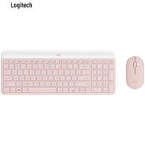Logitech MK470 Ultra-Thin Wireless Keyboard and Mouse Combo rožinės rožinės spalvos