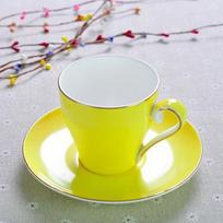 220ML, spalvingas kaulinio porceliano kavos puodelio ir lėkštutės rinkinys, Nespresso puodelių rinkinys, tazas cafe termos kavos puodelis, Kapučino puodelių rinkinys geltona