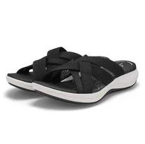 Thick Bottom Cross Sandals Women Slippers Summer Open Toe Soft Sandals Lightweight Flat Cross Soft Sole Wedge Casual Sandals 35 black