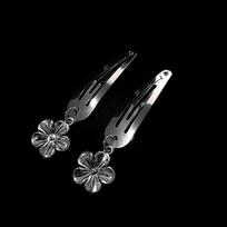 Toy BB Clip Bear Cool Cross Barrette Korean Style Hairpin Women Hair Accessories Punk Hair Clip Flower