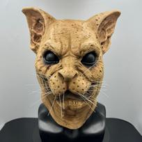 Realistiška katės pilno veido latekso kaukė Suaugusiems Baisus gyvūno šalmas Helovino Karnavalui Cosplay Kaukės šventei Išdaigų Kostiumo Rekvizitas beige