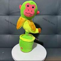 Funny Tralalero Tralala Music Plush Potted Plant Sing Dancing Recording Talk Tung Tung Tung Sahur Twist Glowing Electric Doll green