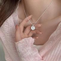 2023 New High-End 925 Sterling Silver Tulip Pendant Necklace for Women brown