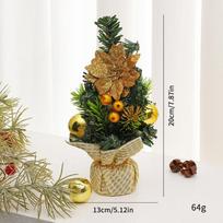Mini Kalėdinė eglutė Kalėdinio stalo dekoravimo elementai Kalėdinių eglučių papuošalai Gold 20cm black