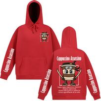 Cappuccino Assassino Fashion Italian Brainrot Meme Hoodies Winter Long-sleeved Fleece Loose Casual Unisex Casual Tracksuit Tops S red