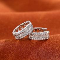 High-End Micro Inlaid Zircon Earrings For Women Trendy Exquisite Fashionable Daily Matching Personalized Cool Accessory orange