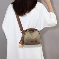 Bags New breast bags Autumn and winter small bags Crossbody bags Fanny bags Canvas bags Shoulder bags Versatile women's bags Luggage chaki