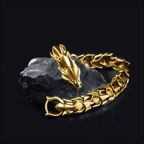 3 Color 20CM Men's Viking Domineering Dragon Vintage Punk Hiphop Bangle Bracelet Birthday Gift 20CM