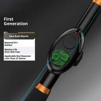 Fishing Alarm Electronic Buzzer Indicator Siren Bite Bait Alarm Sea Rod Led Light Indicator Sound Light Alarm Fishing Parts black