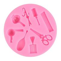 Mirror Mould Fondants Chocolate Cake Molds Clay Polymer Silicone Material Moulds 1 pink