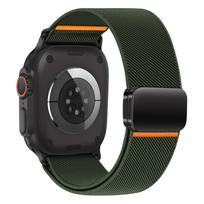 Nylon loop For Apple Watch ultra 2 3 band 49mm 44mm 46mm 42mm 45mm magnetic Bracelet correa IWatch Series 10 9 8 7 11 3 SE Strap 42 44 45 49 S10-46mm