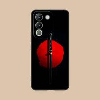 Katana Samurai Ronin Sakura Phone Case for VIVO V60 V50 V40 V30 V29 V27 V25 V23 Pro Lite 5G Colorful Printing Cover Pretty Cover vivo V23e black