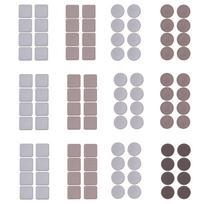 8Pcs Self Adhesive Floor Pad Anti-slip Silicone Chair Feet Cuttable Floor for Protection Mat for Silent Moving Furniture Square 50mm ruda