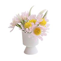 Miniature Flower Urn Planter, Tiny Flower Urn Replica with Flowers, 1:12 Scale Mini Flower Urn for Doll Mansion Decor Miniature Scene balta