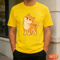 Cute Shiba Inu Graphic T Shirts Summer Fashion Short Sleeve Funny Dog 3D Printed Crew Neck T-shirts Loose Comfortable Tees Tops S