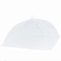 Mesh Food Cover Tent Large Pop-Up Screen Protector for Outdoor Picnics, BBQs, Parties, and Camping, 17x17 Inches One Size white