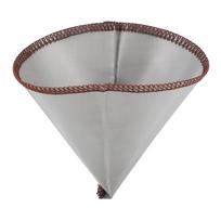 Reusable Coffee Filter Cone Shape Fine Filtering 304 Stainless Steel Paperless Mesh Coffee Filter L For 3 To 4 Cups tamsiai pilka spalva