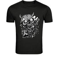 Mad Scientist Skull T-Shirt - Crazy Lab Skeleton Chemistry Graphic XL gray