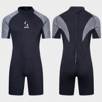 3mm Neoprene Wetsuit Shorty Men Women - Warm Water Diving Snorkeling Surfing Swimwear Fall Use XL gray