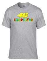 46 The Doctor Valentino Rossi Pilot Motorcycle Grey TShirt 126grey S