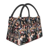Lee Dong Wook Insulated Lunch Bag for Women Bento Storage Food Boxes Portable Container Cooler Thermal Lunch Box Tote One Size black