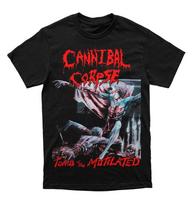 Cannibal Corpse Butchered At Birth Punk Rock 100% Cotton Printed T-Shirt Heavy Metal Band Short XXXXL