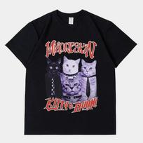 Rock Band Maneskin Cat Men Women Hip Hop Harajuku Aesthetic 2026 T Shirt Streetwear XS gray