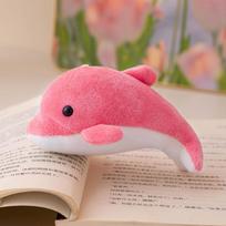13CM Super Delfinas Pliušinis Rankos Apskritimas Iškamšyti Žaislai Mielas Raktų Pakabukas Apyrankės Dekoravimo Aksesuarai Mini Lėlė Raktų Pakabukas Žaislas 13cm tamsiai rausva spalva