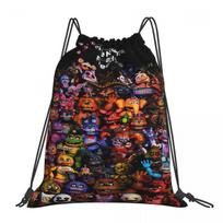 Five N Ights At Freddy's FNAF Backpacks Portable Drawstring Bundle Pocket Sundries Bag Book Bags for Man Woman School One Size black