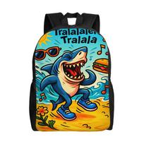 Brainrot Tralalero Tralala Backpack  Youth Polyester Trekking Backpacks Print Novelty High School Bags Rucksack as picture