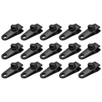 Plastic Tent Canopy Tarp Clips - Wind- Fixing Clamps for Outdoor One Size black
