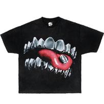 Grillz Unhappy Tablet Graphic Boxy T-Shirt, oversized, graphic, t-shirt, M black