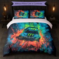 Monster Energy Print 3Pcs Duvet Cover Set 1 Duvet Cover and 2 Pillowcases Soft Bed Linen For Household Bedroom 135cm*200cm