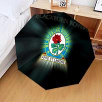 Blackburn-Rovers Crest Automatic Folding Umbrella - 8-Rib Travel Umbrella with Auto Open/Close & Portable Gifts for holidays or birthdays
