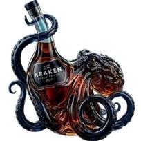 Aštuonkojo stiklo viskio grafinas 400 ml - Kūrybiškas romo, vyno butelis ir baro reikmenų rinkinys octopus gray