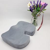 Memory Foam Gel Pressure Relief Seat Cushion with Logo Printing for Office and Car Cushion 45*35*7 cm gray
