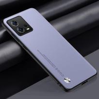 Prabangus PU odos dėklas Motorola Edge 30 Fusion 5G nugarėlei, silikoninis pilnos apsaugos telefono dėklas Motorola Moto S30 Pro Moto Edge 30 Fusion šviesiai violetinė spalva