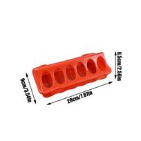 Automatic Chicken food Feeder Equipment Dish Tray with Holes for Coop Farms Pigeon Quails Birds Home Outdoor Indoor Use red