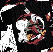 Jiraiya T-Shirt Naruto Rasengan Itachi Uchiha Anime Manga Black Shirt All Size S brown