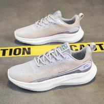 Outdoor Casual Sneakers Male Fashion Sports Walking Men Shoes Mesh Breathable Fitness Trainers Running Sneaker New Platform Shoe 39 pilka spalva