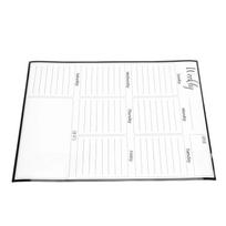 Magnet Weekly Planner Dry Erase Whiteboard Vertical To Do List Sheet for Home Office Classroom Stainless Steel Fridge white
