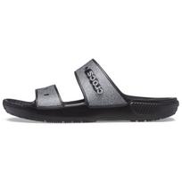 Crocs Comfortable and Versatile Clog Classic Glitter Ii Sandal Slippers Black 37-38 gray