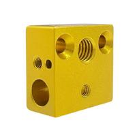 Aluminium Hotend Heater Block 3D Printer High Temperatures Heating Block Replacement for MK8 Extruder Accessories yellow